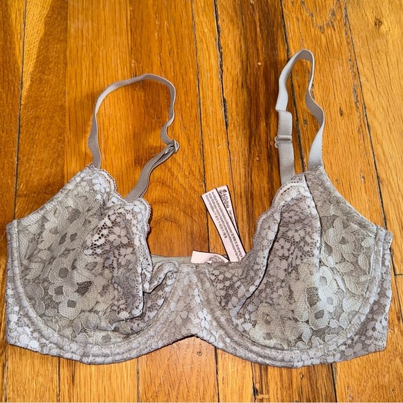 Victoria's Secret Other - VICTORIAS SECRET Unlined Demi Bra Lace Grey 32D